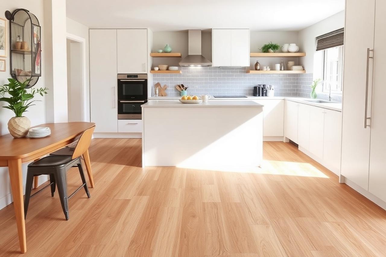 Hybrid vinyl plank install — after