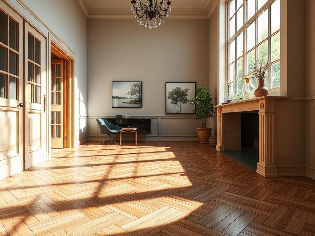Herringbone Oak flooring — Heritage terrace · Paddington