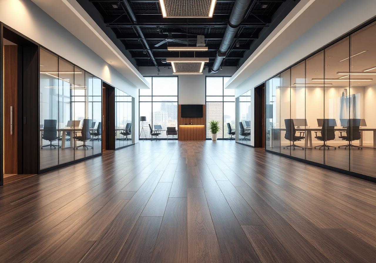 Hybrid Vinyl Plank flooring — Office fitout · Parramatta